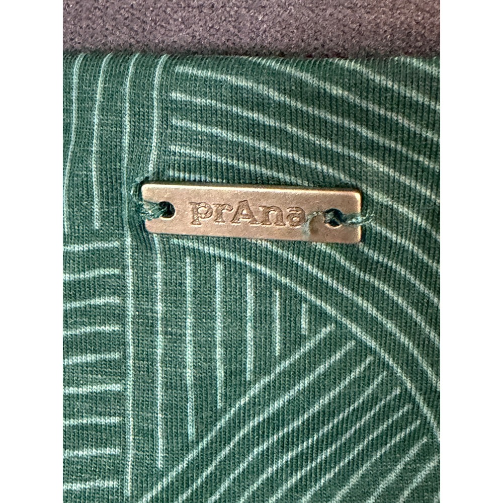 Prana Green Geometric Halter Midi Dress with Built-in Bra Womens Medium - Picture 4 of 15